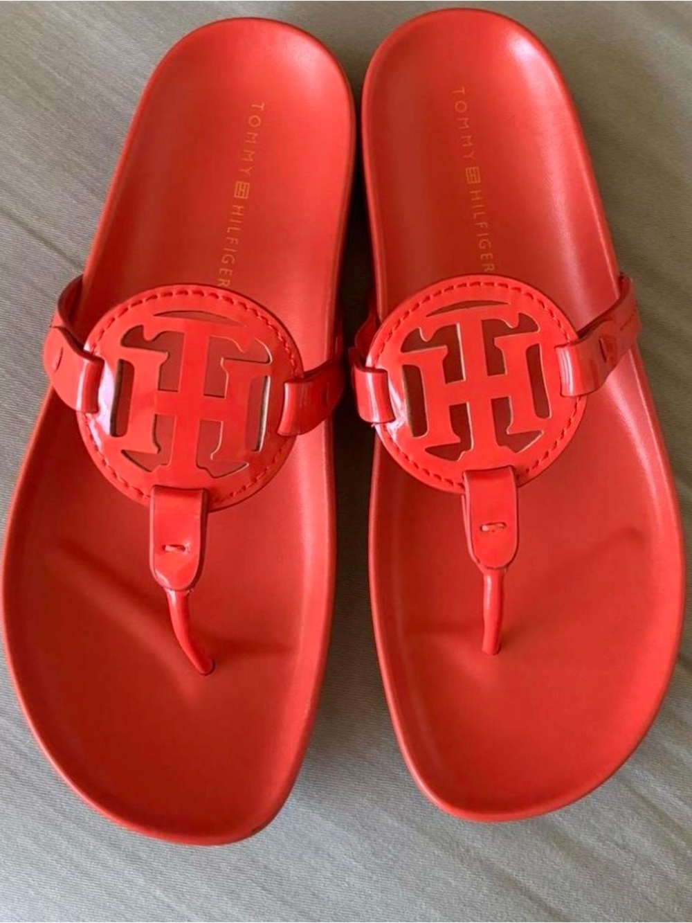 Tommy Hilfiger Orange/Red Flip Flops